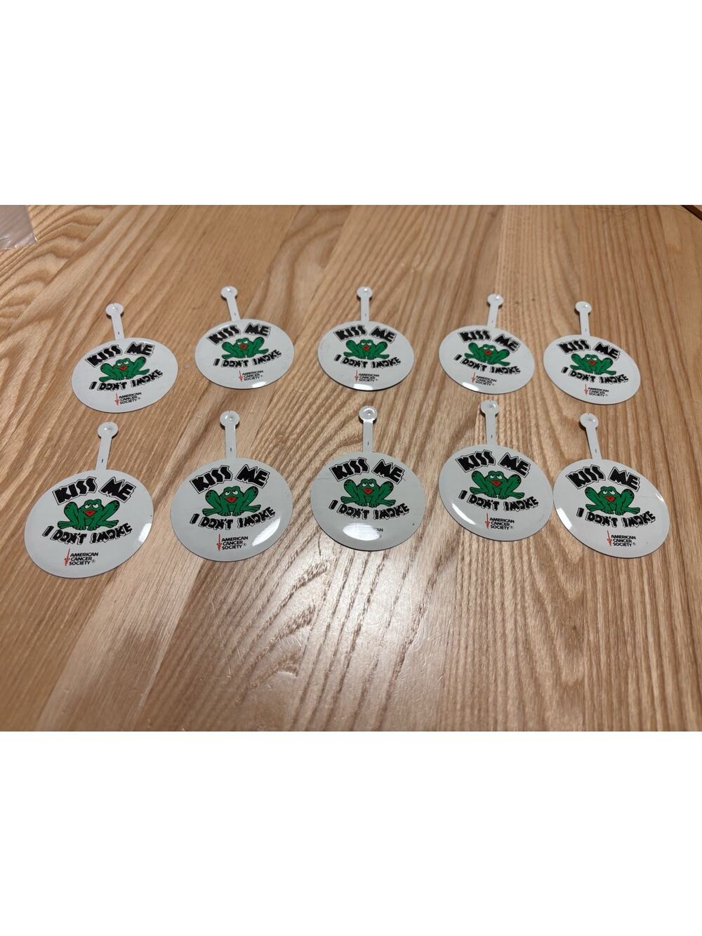 Vtg Kiss Me I Don't Smoke Frog Pin Button Pinback Lot Of 10
